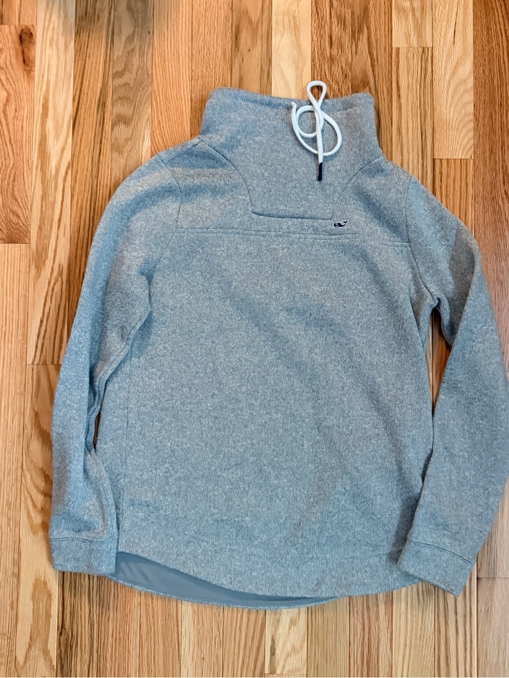 Vineyard Vines Heather Gray Funnel Neck Pullover Sweater